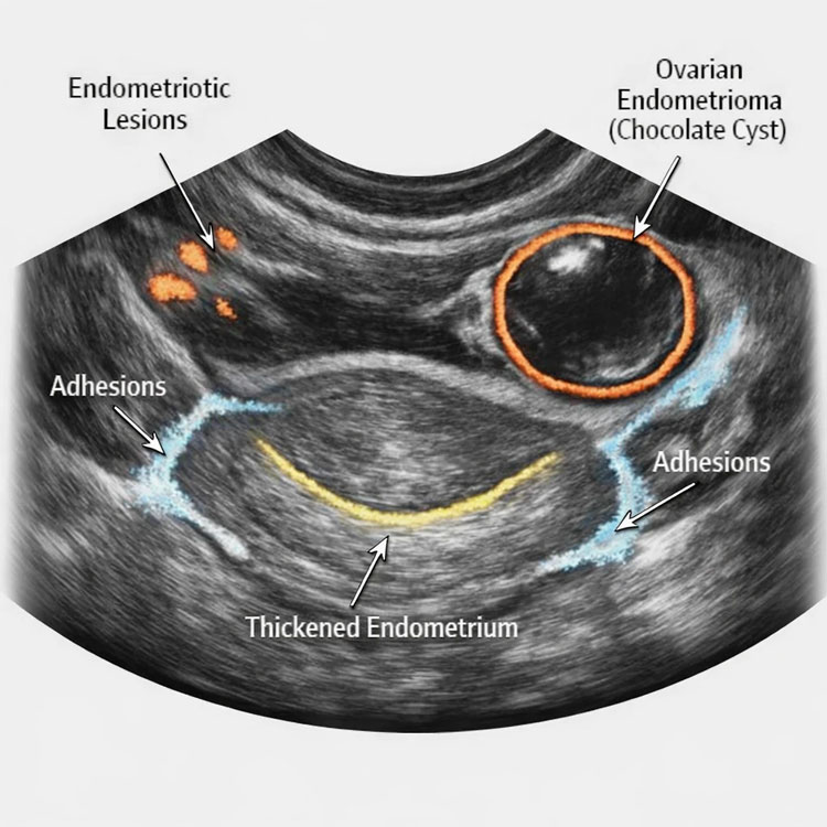سونوگرافی آندومتریوز سونوگرافی آندومتریوز